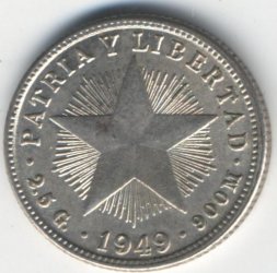 Куба 10 сентаво 1949 год