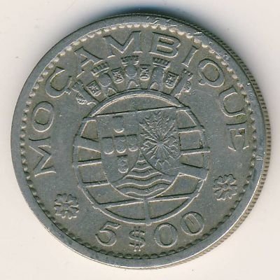 Мозамбик 5 эскудо 1971 год
