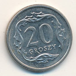 Польша 20 грошей 1999 год