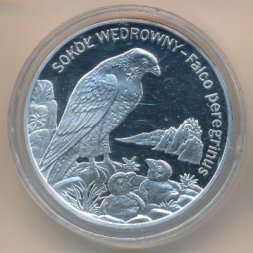 Польша 20 злотых 2008 год - Всемирная природа. Сапсан