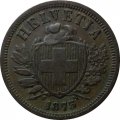 Швейцария 2 раппена 1875 год