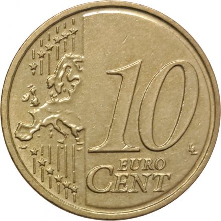 Латвия 10 евроцентов 2014 год