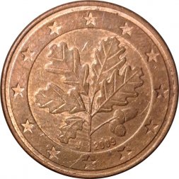Германия 5 евроцентов 2009 год (J)