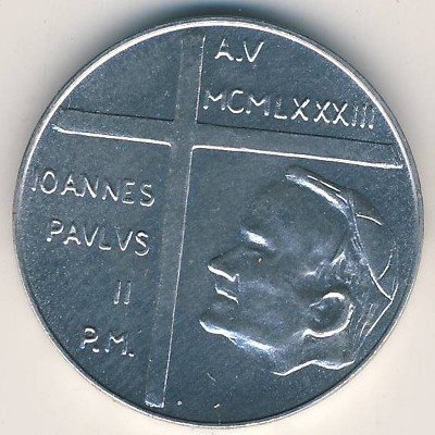 Ватикан 10 лир 1983 год