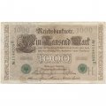 Германия 1000 марок 1910 год (зеленая печать) - F-VF