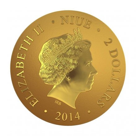 Ниуэ 2 доллара 2014 год - Сано ди Пьетро - Мадонна с младенцем