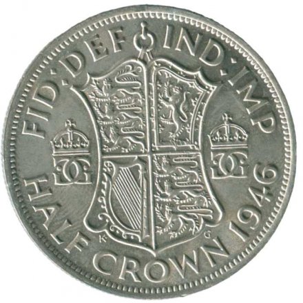 Великобритания 1/2 кроны 1946 год