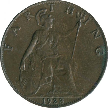 Великобритания 1 фартинг 1923 год
