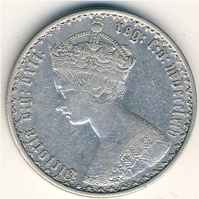 Великобритания 2 шиллинга (1 флорин) 1864 год
