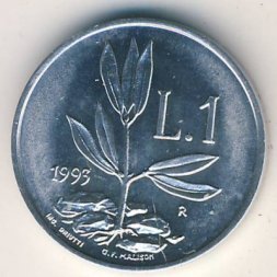 Сан-Марино 1 лира 1993 год