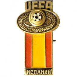 Значок UEFA. Чемпионат Европы Юноши. СССР. 1984. Испания