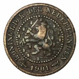 Нидерланды 1/2 цента 1901 год