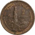 Гибралтар 2 пенса 1991 год - Маяк (AB) 