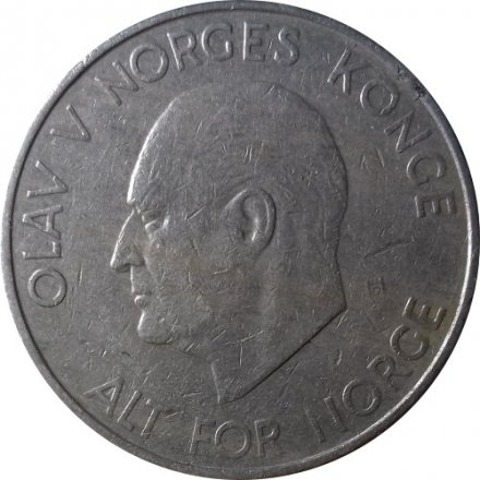 Норвегия 5 крон 1968 год - Король Улаф V