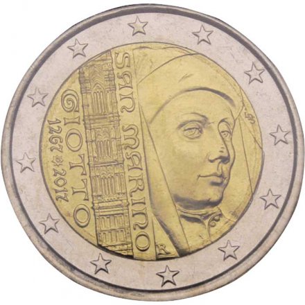 Сан-Марино 2 евро 2017 год - Джотто ди Бондоне