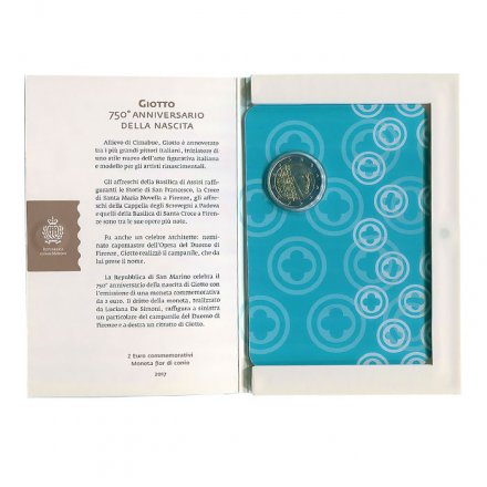 Сан-Марино 2 евро 2017 год - Джотто ди Бондоне