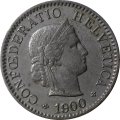 Швейцария 5 раппенов 1900 год
