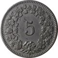 Швейцария 5 раппенов 1900 год