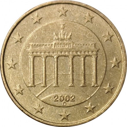 Германия 10 евроцентов 2002 год (D)