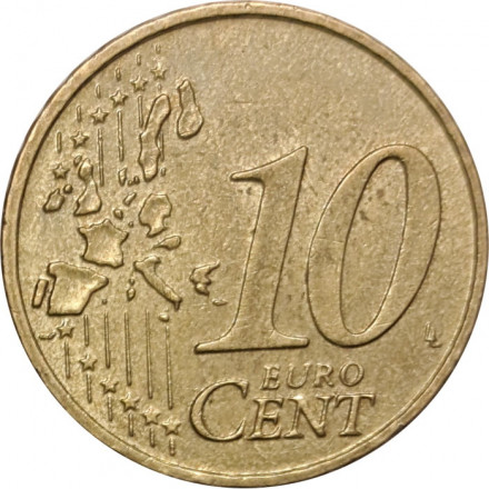 Германия 10 евроцентов 2002 год (D)