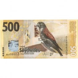 Сейшельские острова 500 рупий 2016 год - Сейшельская пустельга, соколок катити - UNC