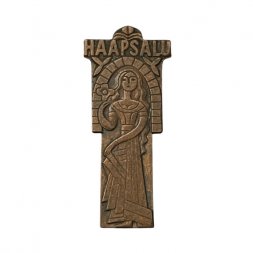 Значок Эстония. Хаапсалу (Haapsalu). Девушка с цветком