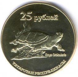 Монетовидный жетон Татарстан 25 рублей 2013 год - Болотная черепаха