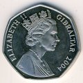 Гибралтар 50 пенсов 2004 год