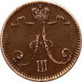 Финляндия 1 пенни 1883 год - Александр III - XF