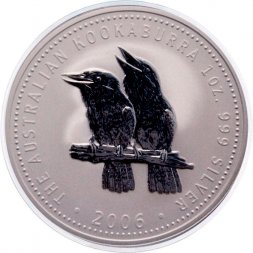 Австралия 1 доллар 2006 год - Австралийская кукабарра /пара на ветке слева/