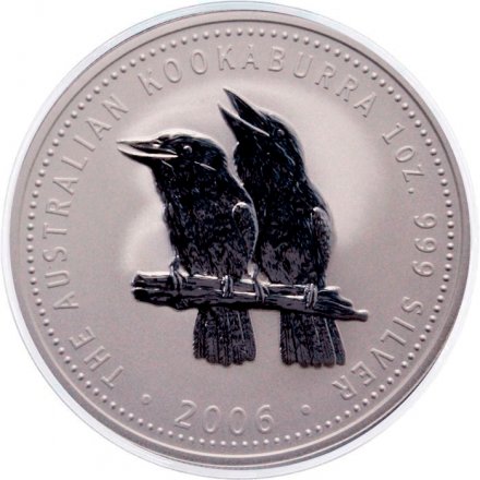 Австралия 1 доллар 2006 год - Австралийская кукабарра /пара на ветке слева/
