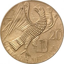 Ватикан 20 лир 1985 год