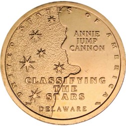 США 1 доллар 2019 год - Американские инновации - Энни Джамп Кэннон - Классификация звезд (P)