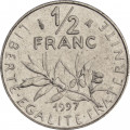 Франция 1/2 франка 1997 год