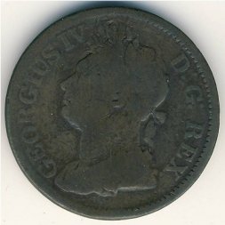 Ирландия 1/2 пенни 1823 год