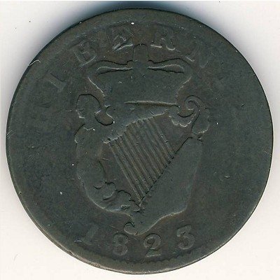 Ирландия 1/2 пенни 1823 год