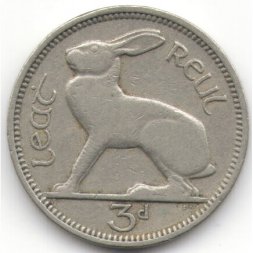Ирландия 3 пенса 1942 год