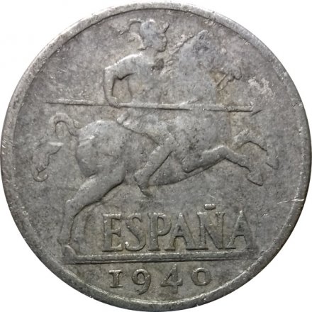Испания 10 сентимо 1940 год