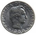 Колумбия 10 сентаво 1969 год (венок по всему кругу)