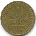 ФРГ 10 пфеннигов 1987 год - G