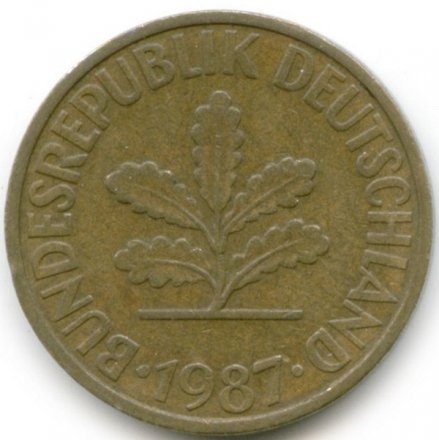 ФРГ 10 пфеннигов 1987 год - G