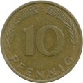ФРГ 10 пфеннигов 1987 год - G