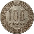 Центральная Африка 100 франков 1990 год