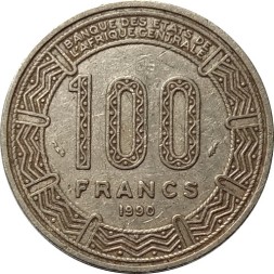 Центральная Африка (ЦАР) 100 франков 1990 год
