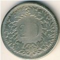 Швейцария 20 раппенов 1850 год