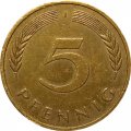 ФРГ 5 пфеннигов 1978 год - J