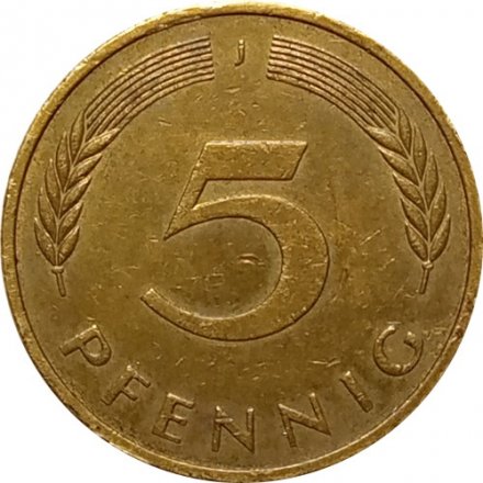 ФРГ 5 пфеннигов 1978 год - J