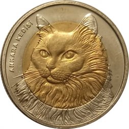 Турция 1 лира 2010 год - Кошка
