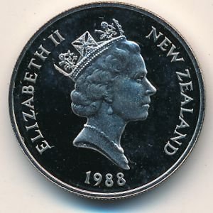 Новая Зеландия 10 центов 1988 год (Proof)