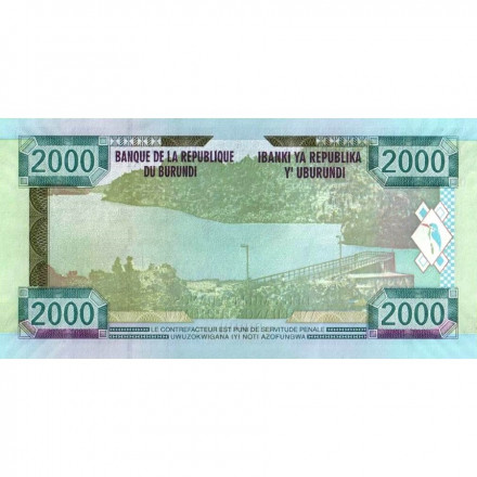 Бурунди 2000 франков 2008 год - Сбор урожая UNC